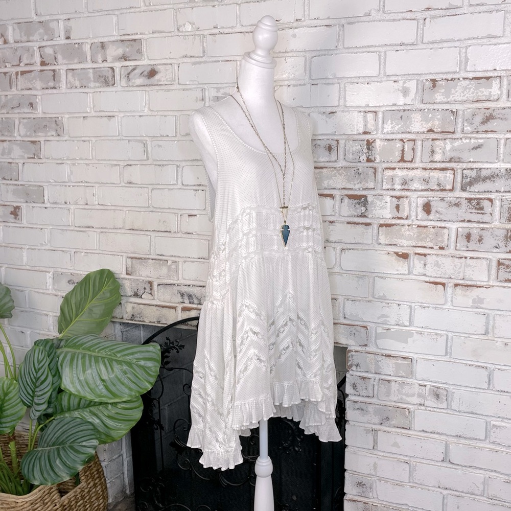 Free People White Lace Mini Dress - Picture 3 of 13